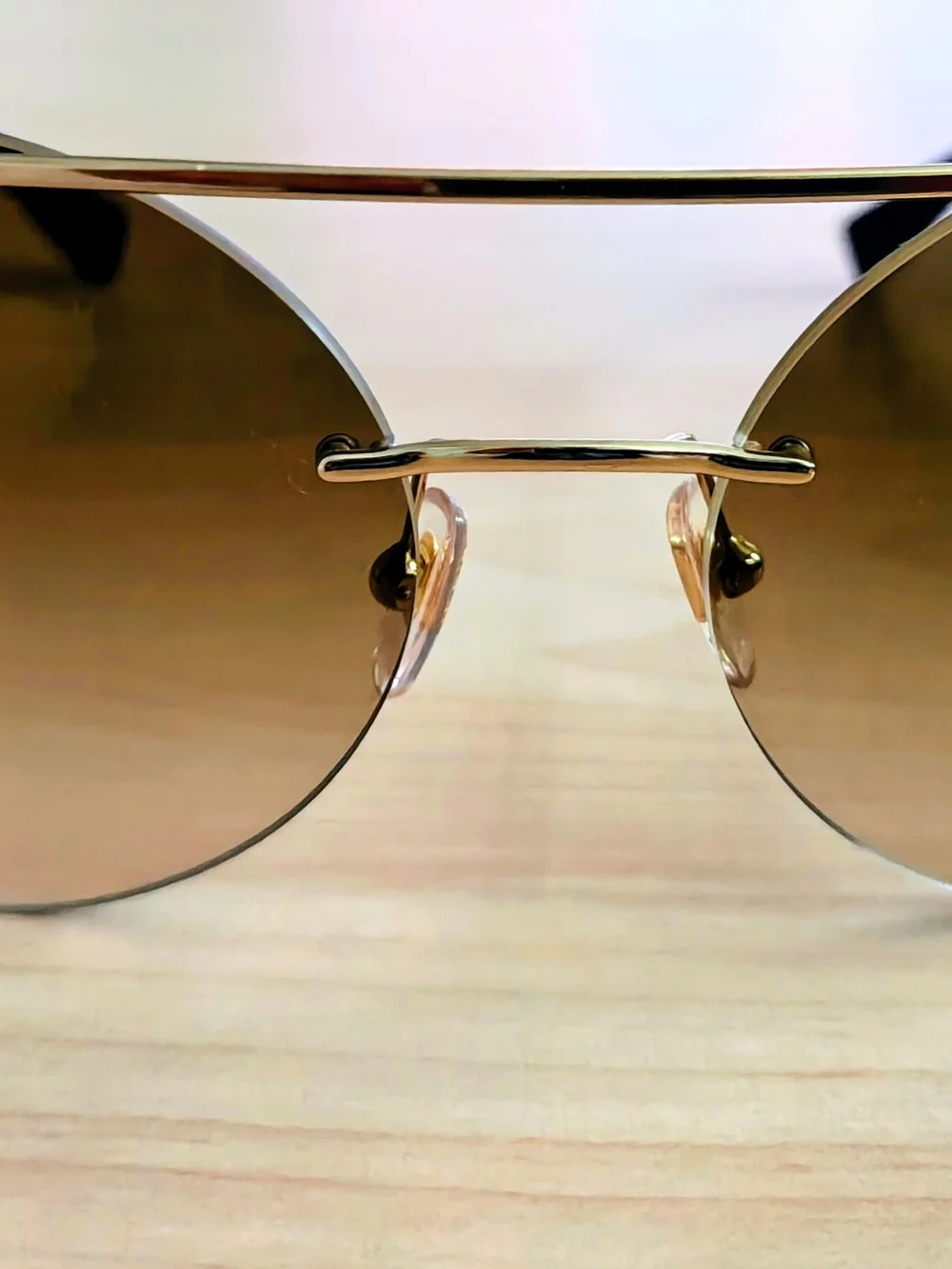 Versace Gold Frame Brown Lens Men's Sunglasses